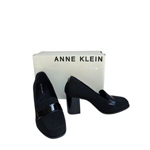 Anne Klein Black Heels Classic Block Pumps
